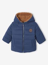 Baby-Outerwear-Coats-Reversible Hooded Lightweight Jacket for Girls
