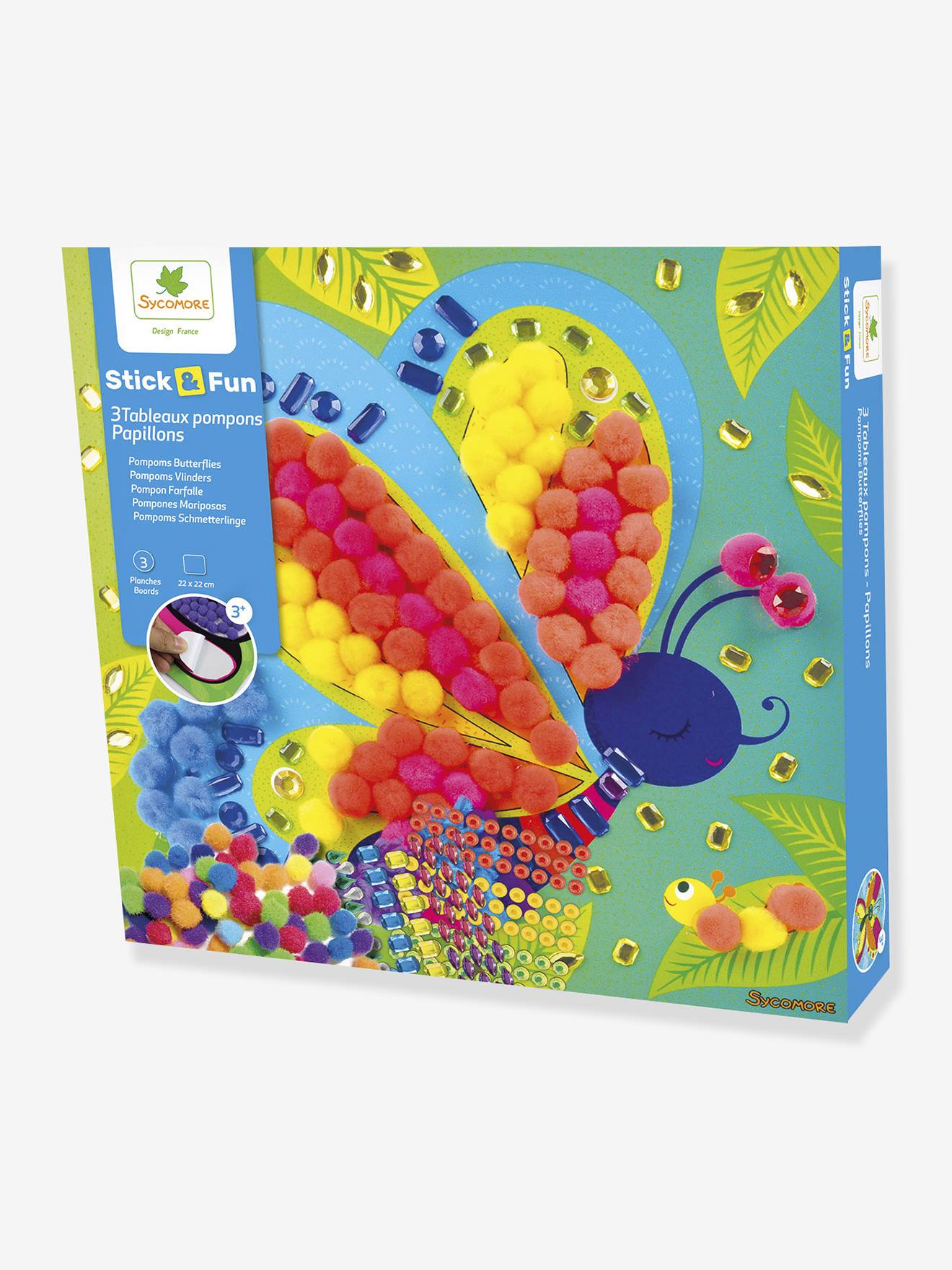 Stick'N Fun - Pompons - SYCOMORE Butterflies multicoloured
