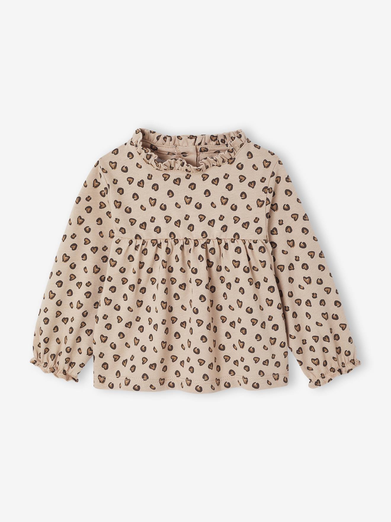 Printed long-sleeved baby t-shirt