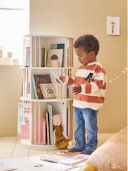 Bedroom Furniture & Storage-3-Tier Rotating Bookshelf 
