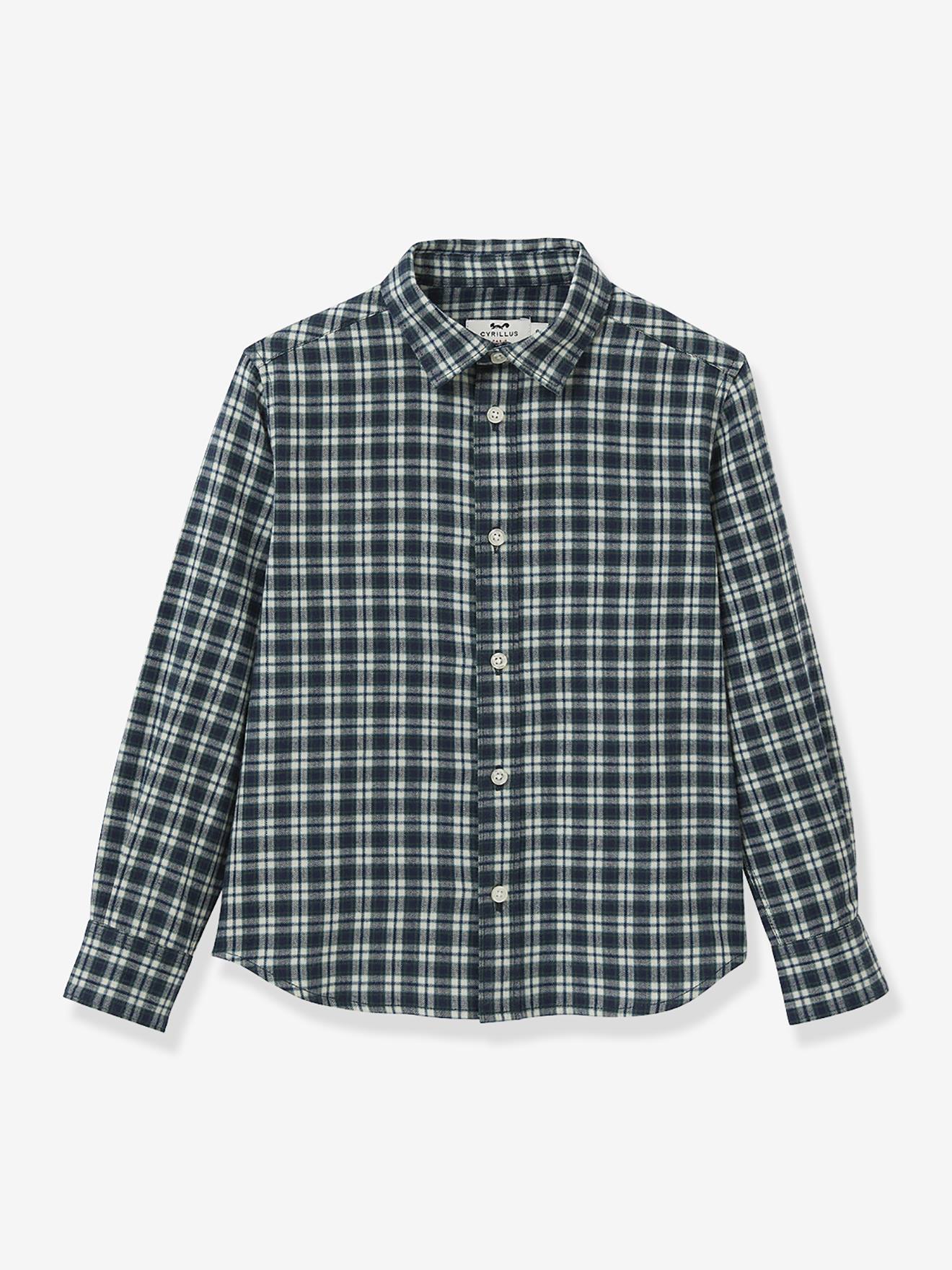 Boy's CYRILLUS brushed cotton shirt