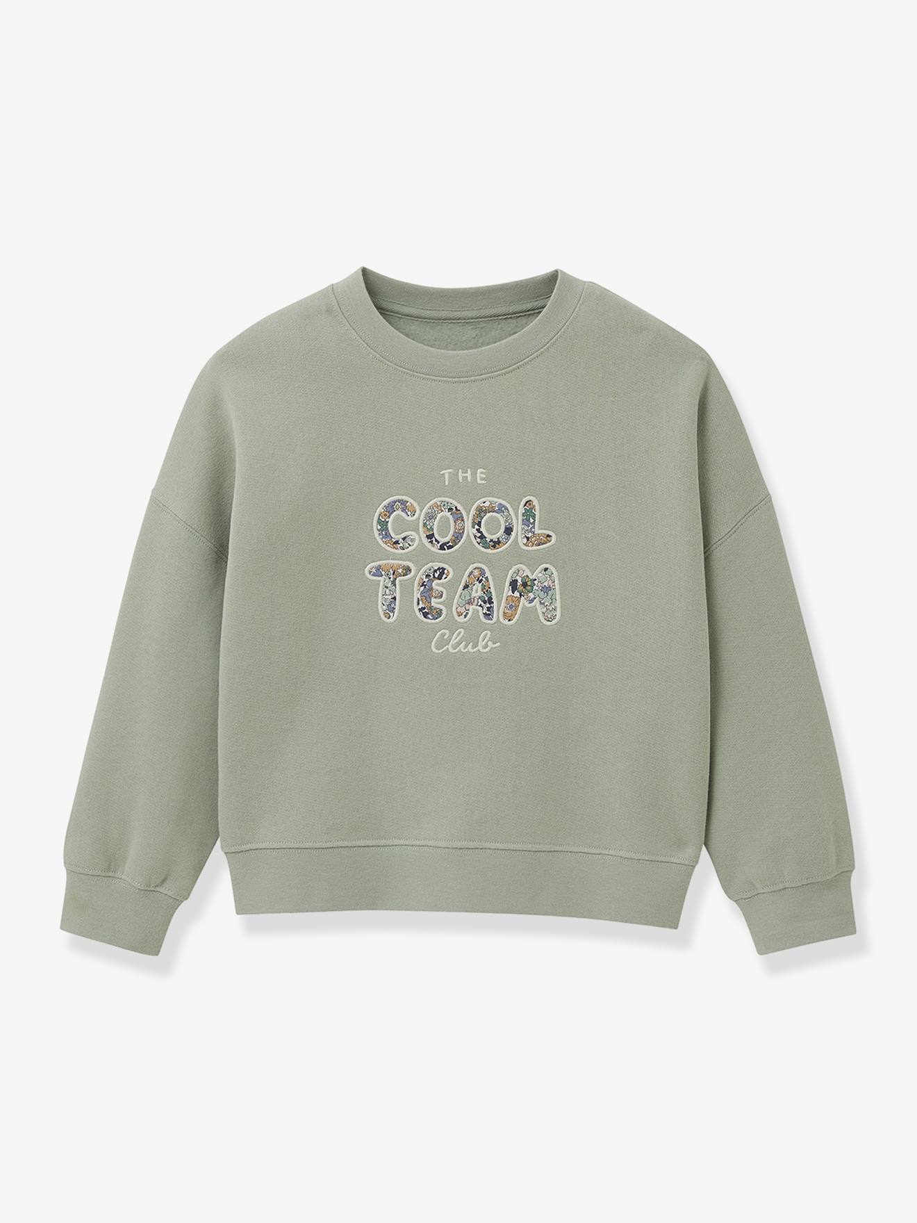Cool Team Sweatshirt in Organic Cotton Liberty Fabric for Girls