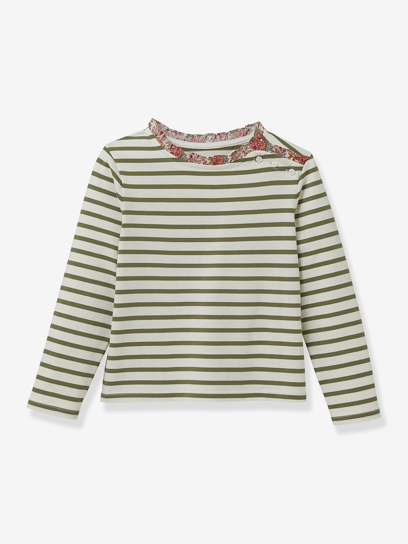 Striped T-Shirt in Organic Cotton Liberty Fabric