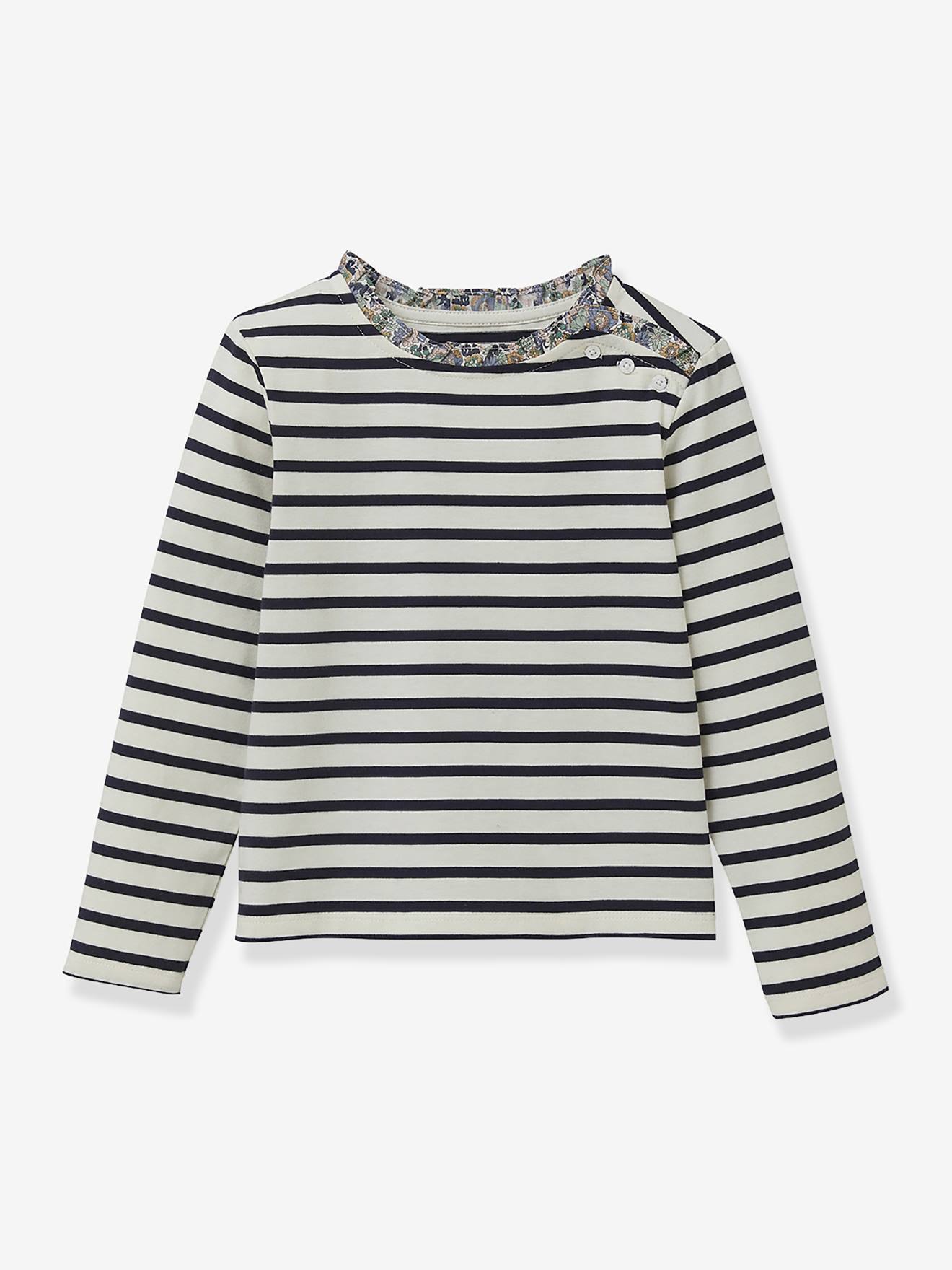 Striped T-Shirt in Organic Cotton Liberty Fabric