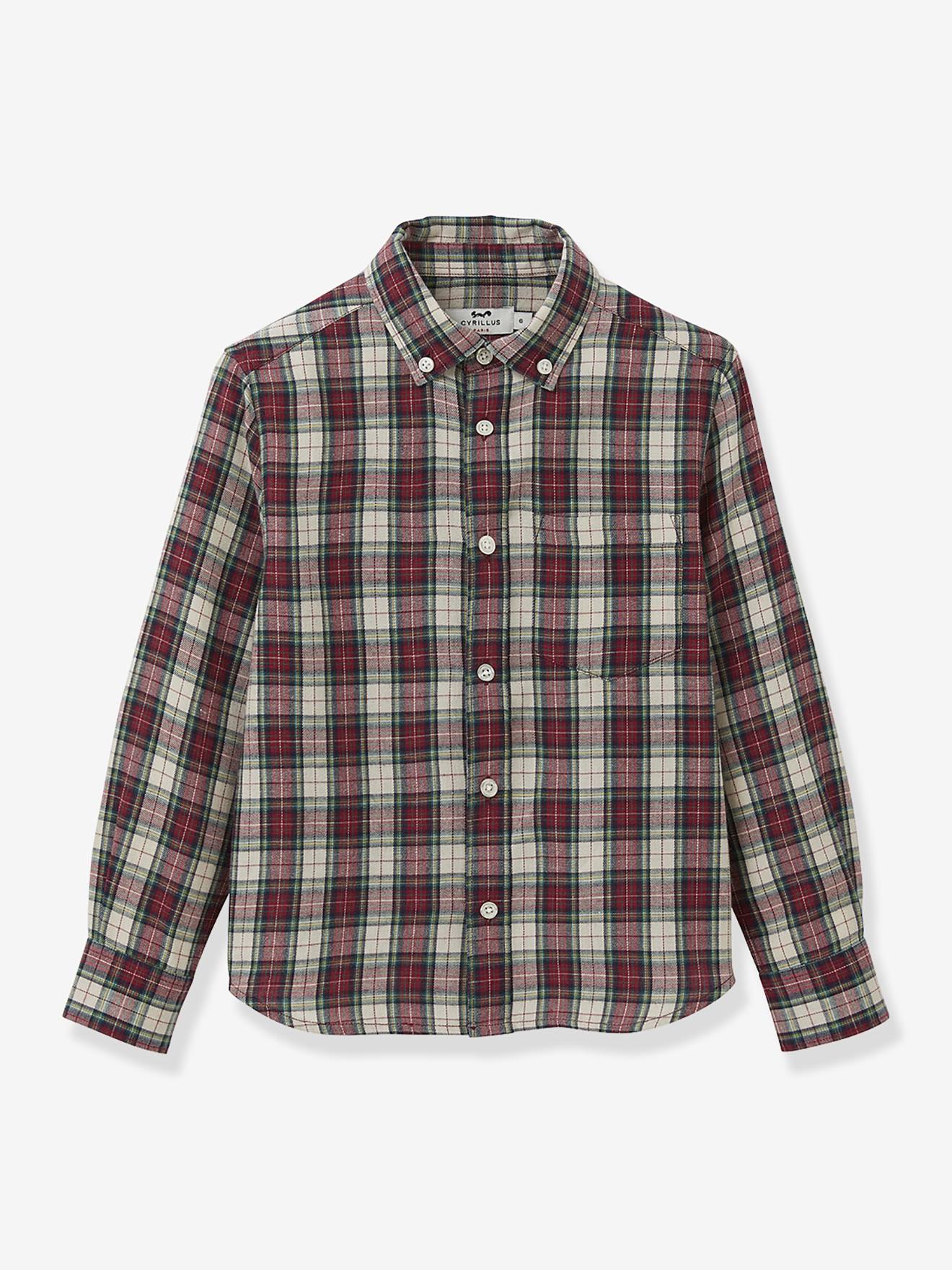 Boy's CYRILLUS brushed cotton shirt chequered