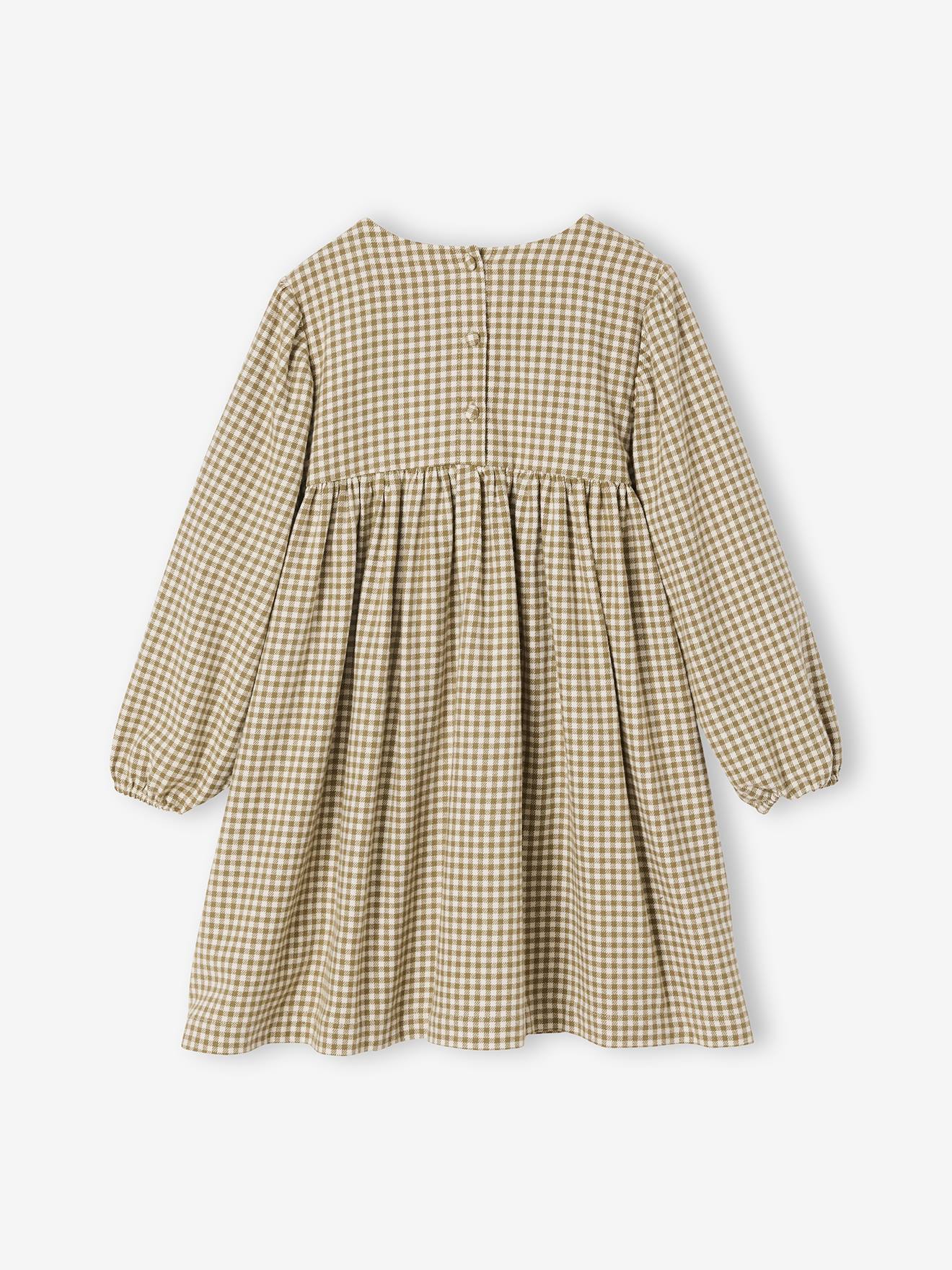 Chestnut Gingham Gather Dress 3〜4歳 Chestnut Gingham Gather Dress | Organic Zoo
