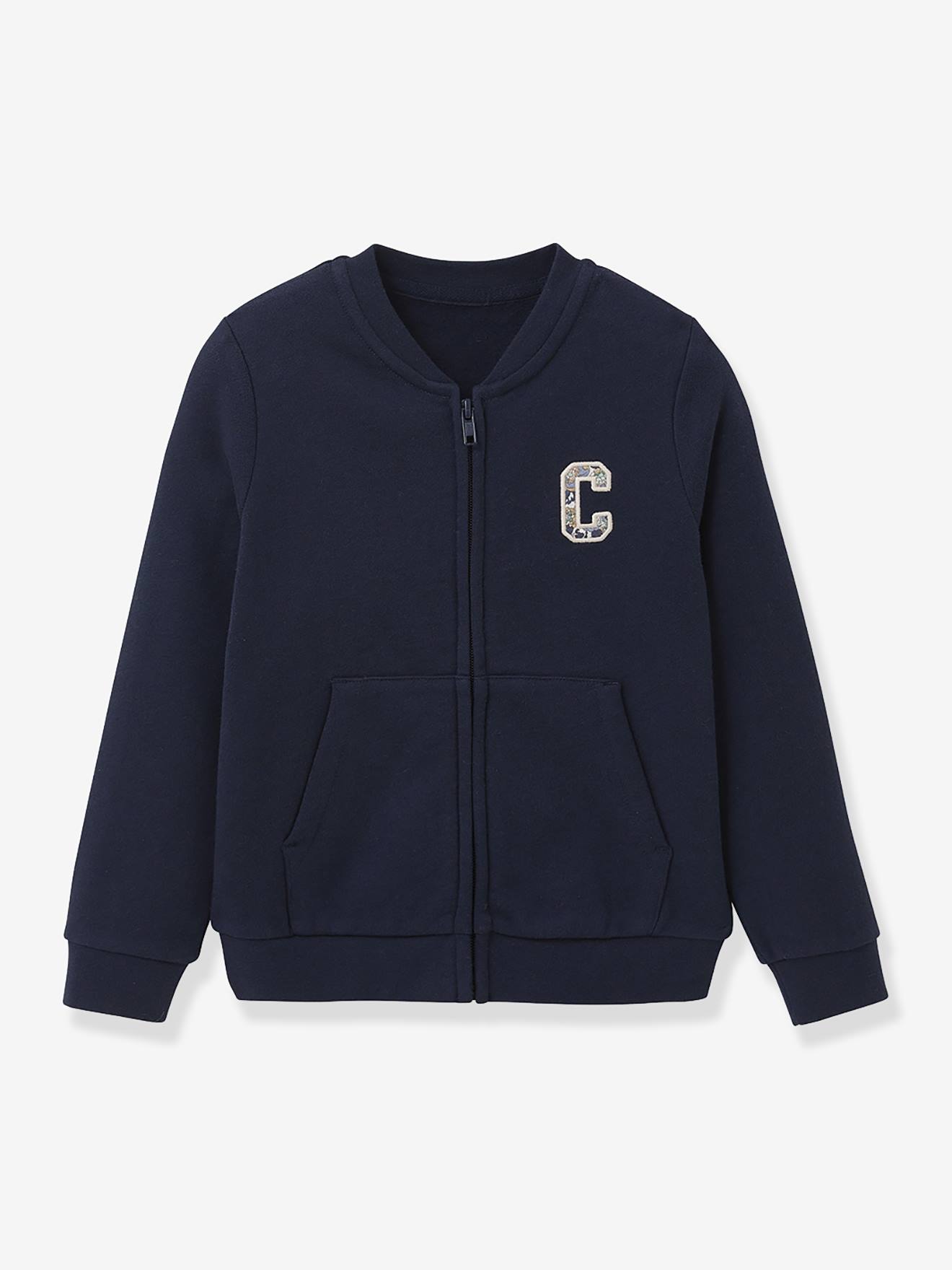 Girl's cardigan in organic cotton fleece CYRILLUS