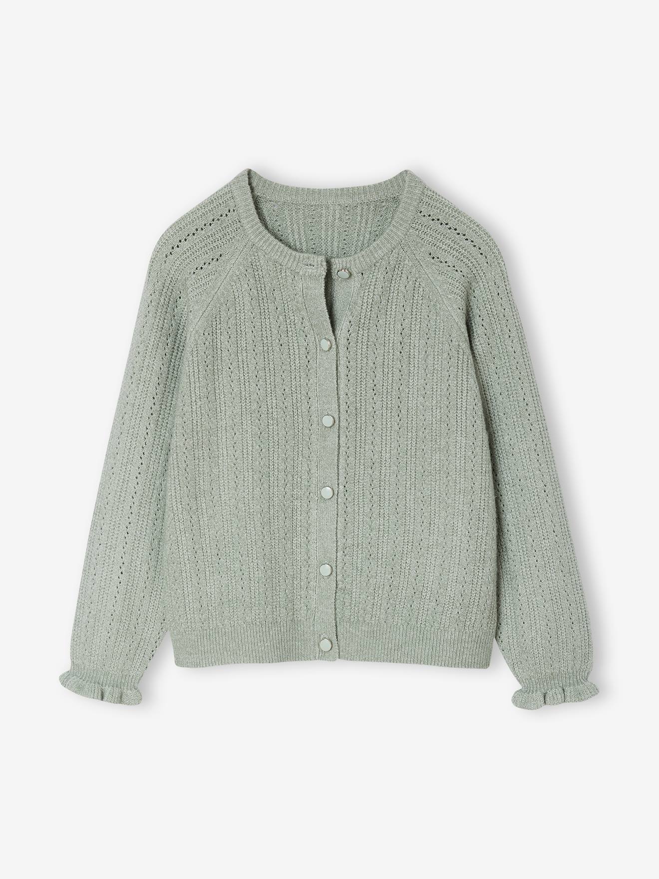 Cardigan in Lightweight Openwork Knit