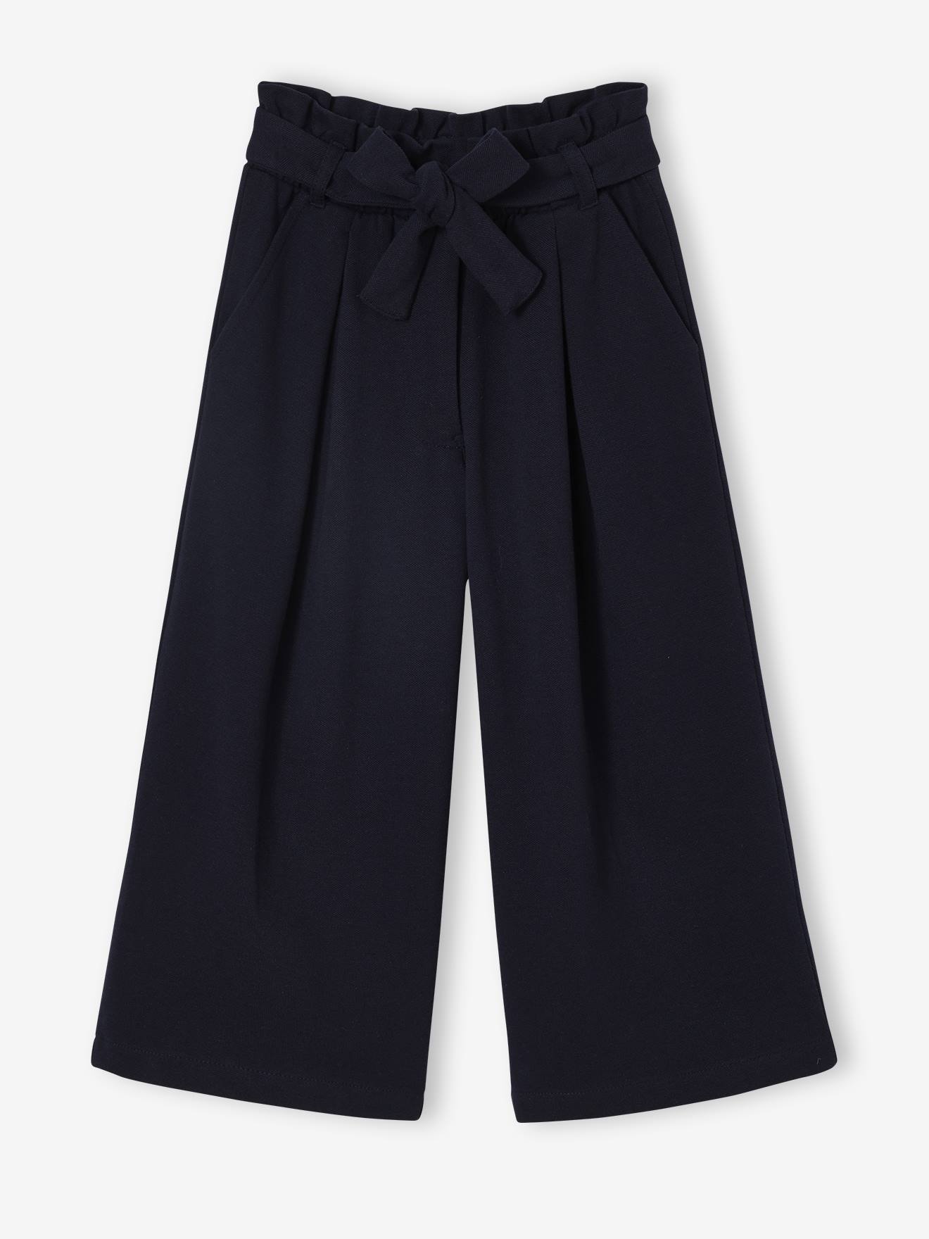 Wide Leg Bermuda Shorts in Pique Knit for Girls