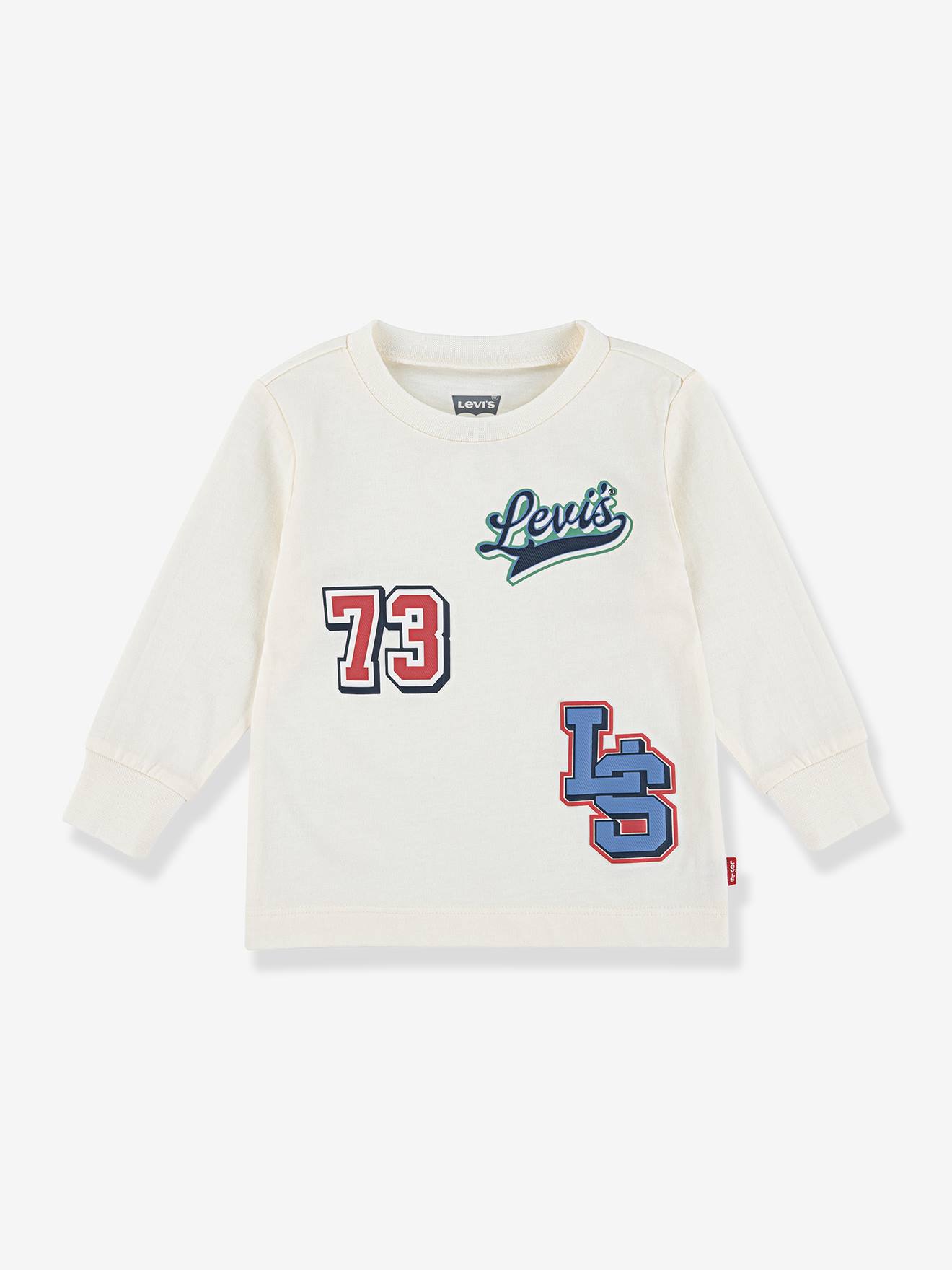 T-shirt with fancy LEVI'S® logos and long sleeves ecru