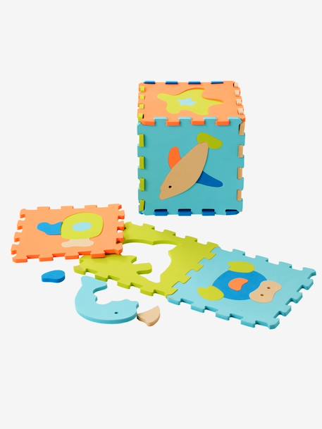 Large Foam Mat With Puzzle Ocean Blue Toys Vertbaudet