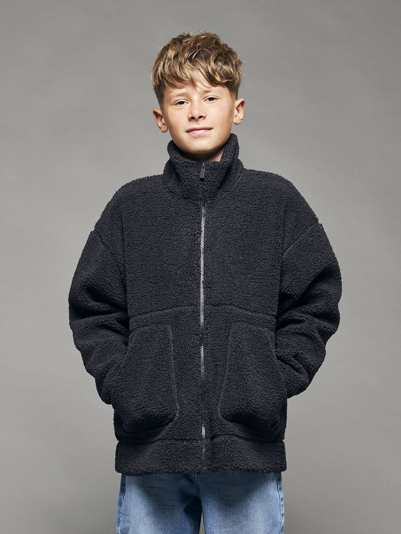 Long-Sleeved Sherpa Sweatshirt for Boys
