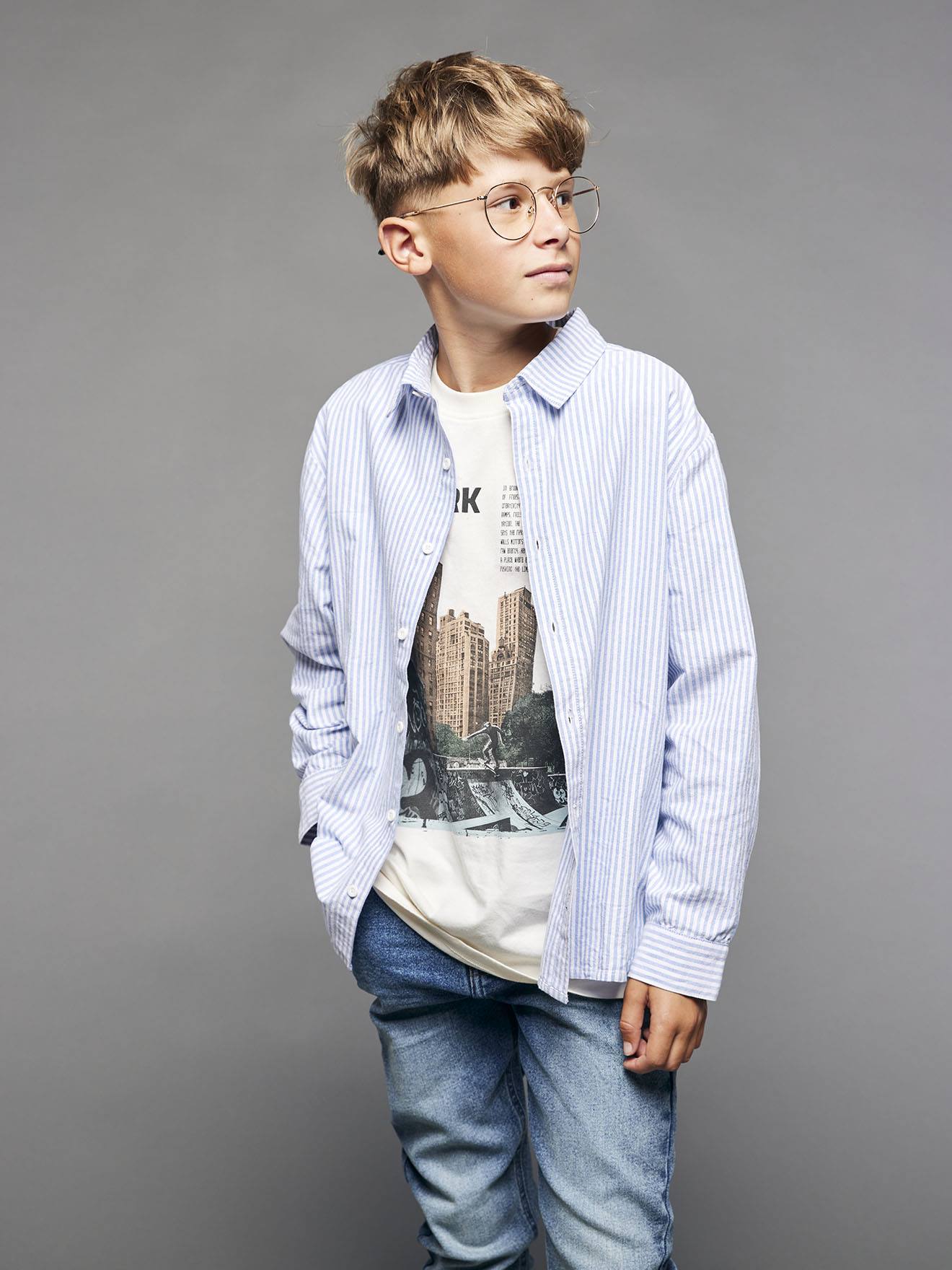 Striped Long-Sleeved Shirt for Boys