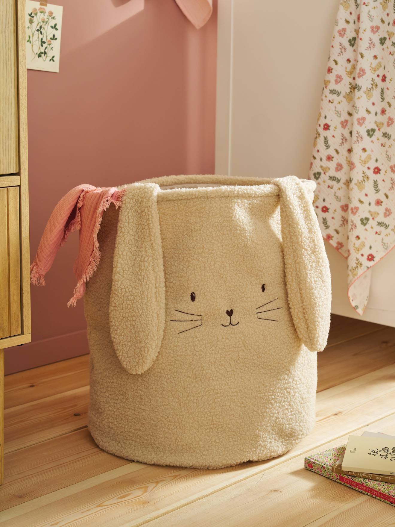 Rabbit Storage Basket in Sherpa sandy