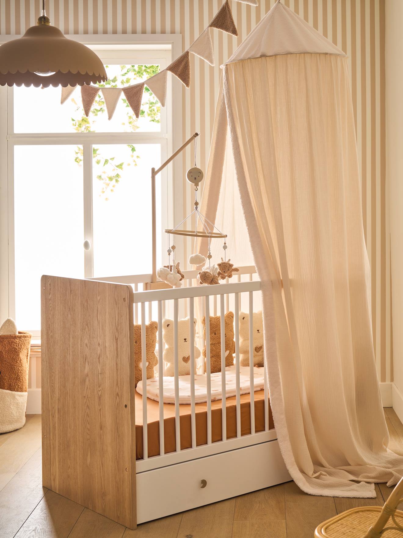 Sherpa cot canopy ecru