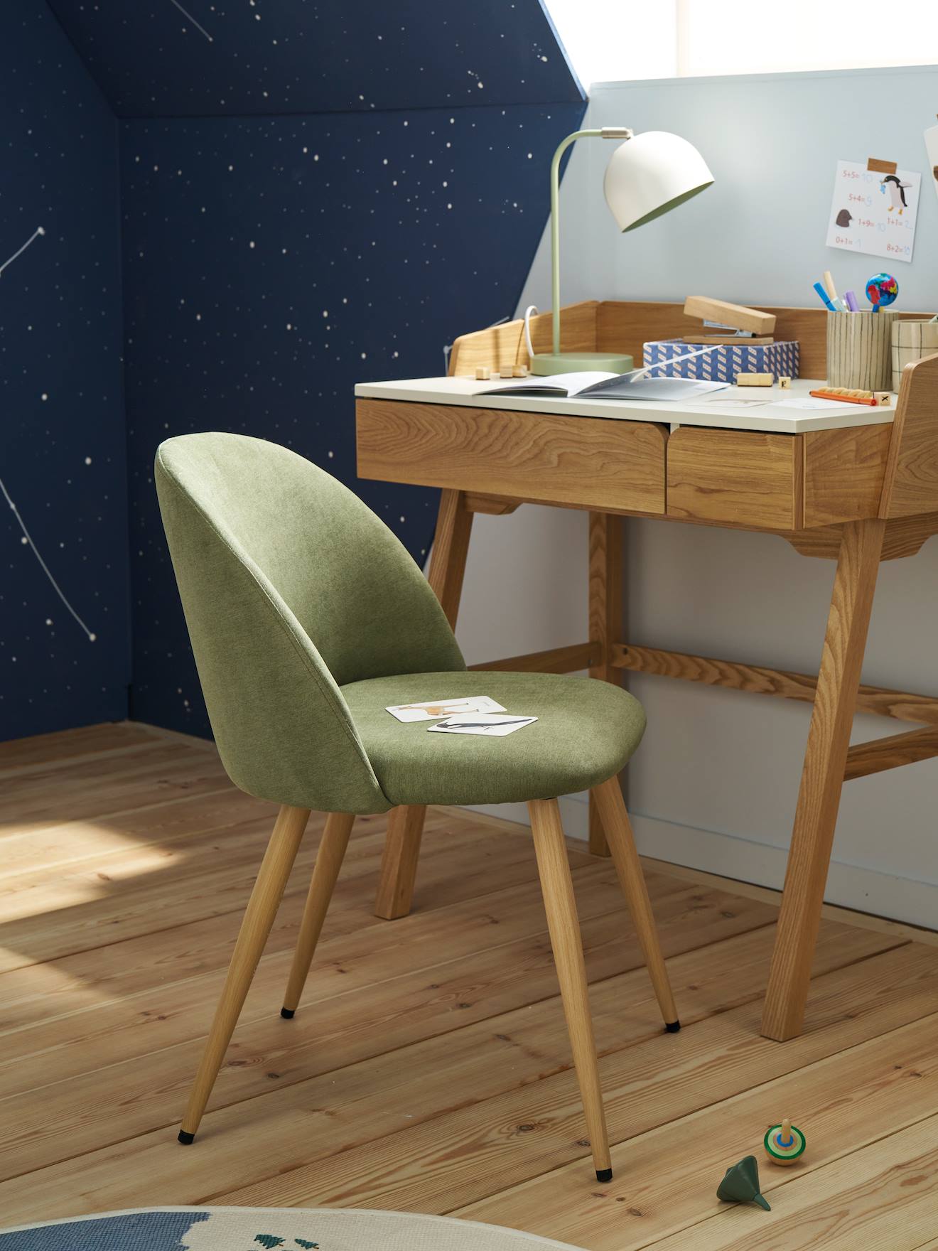 Child's chair in mottled fabric