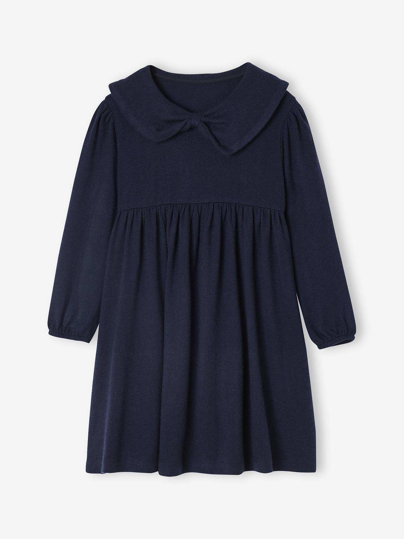 Fancy collared knitted dress