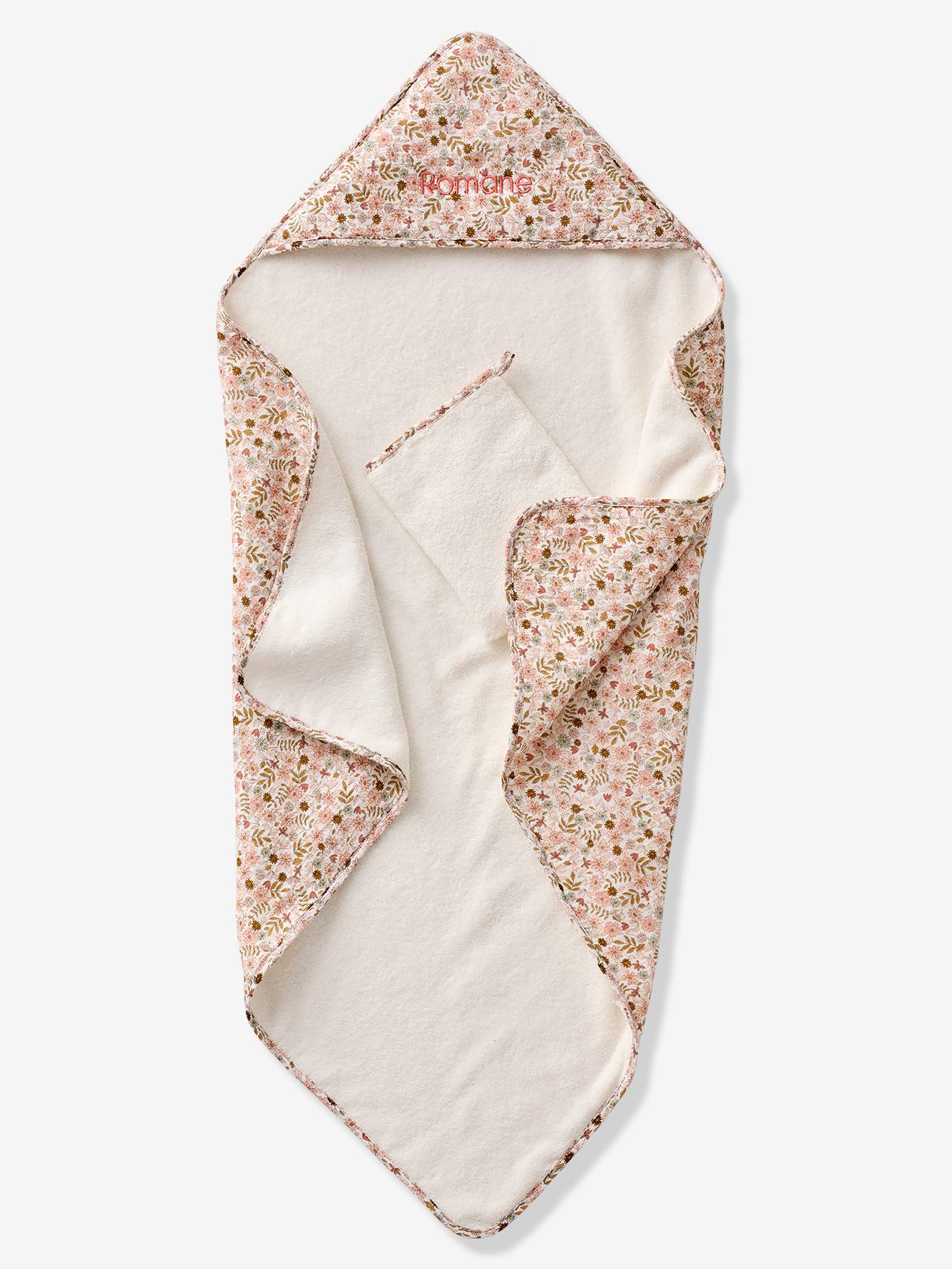 Cotton Muslin Bath Cape + Wash Mitt