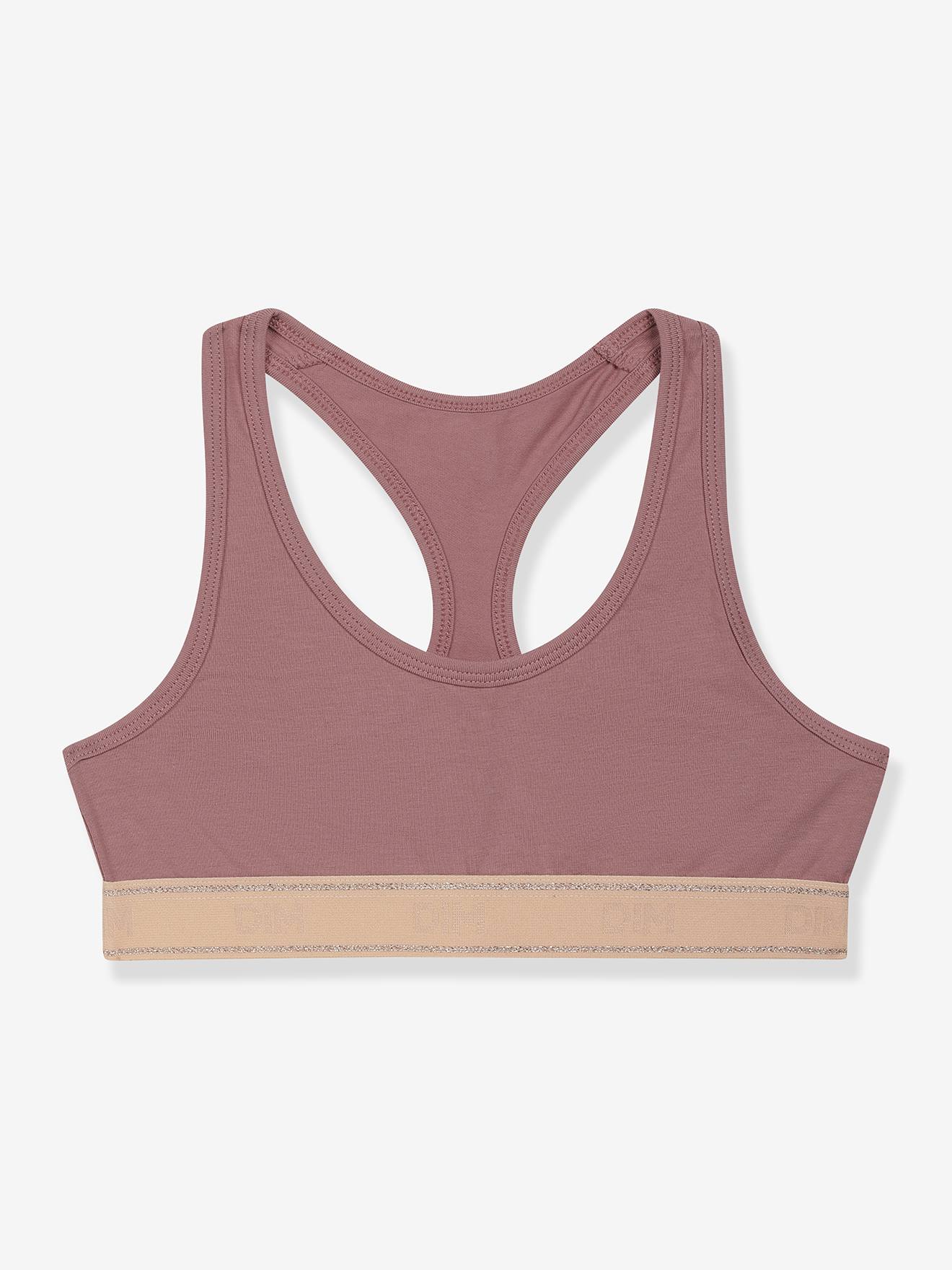 Girls bras Coton Stretch DIM Sport rose
