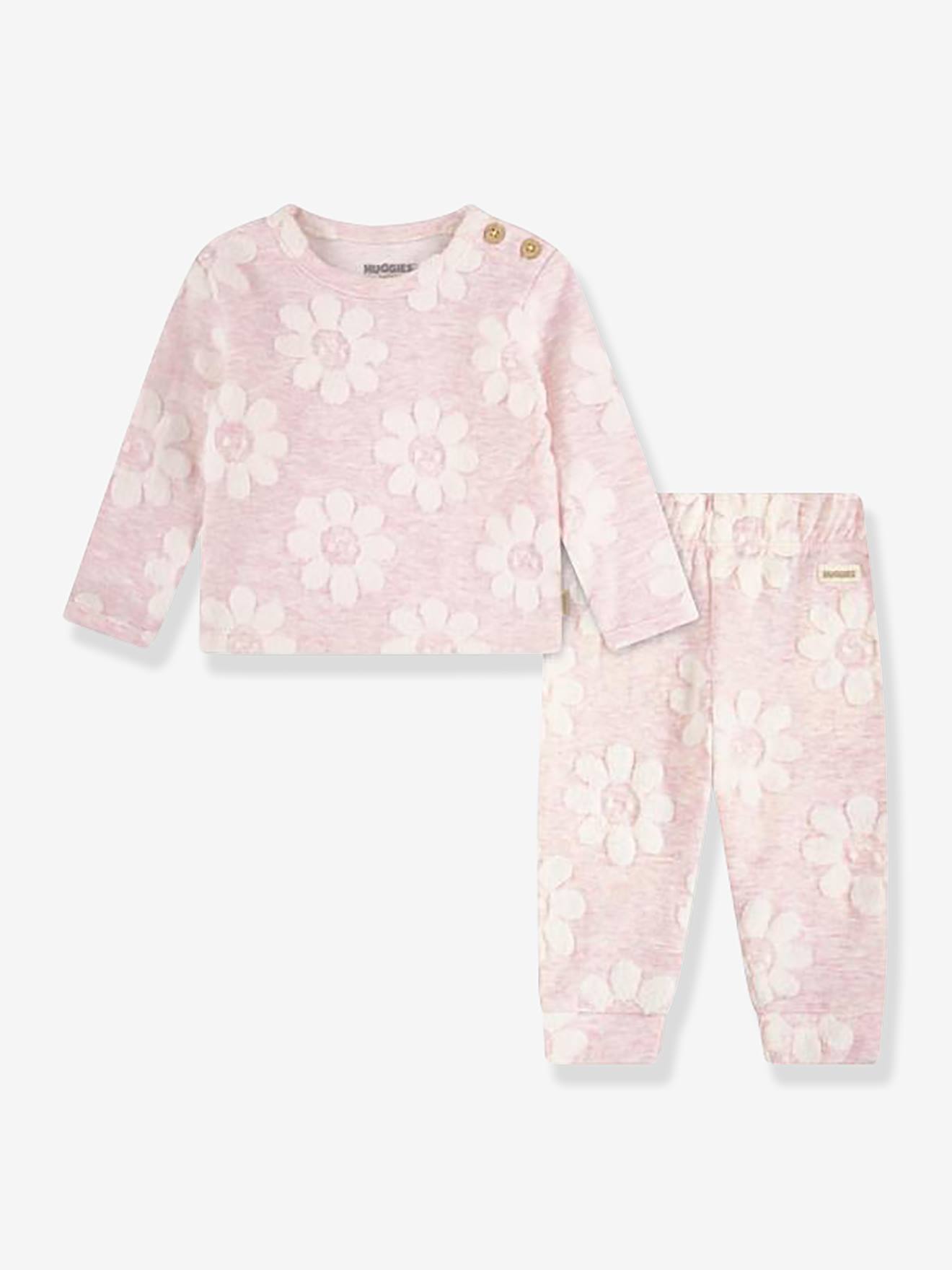 Newborn set with HUGGIES daisy print rose