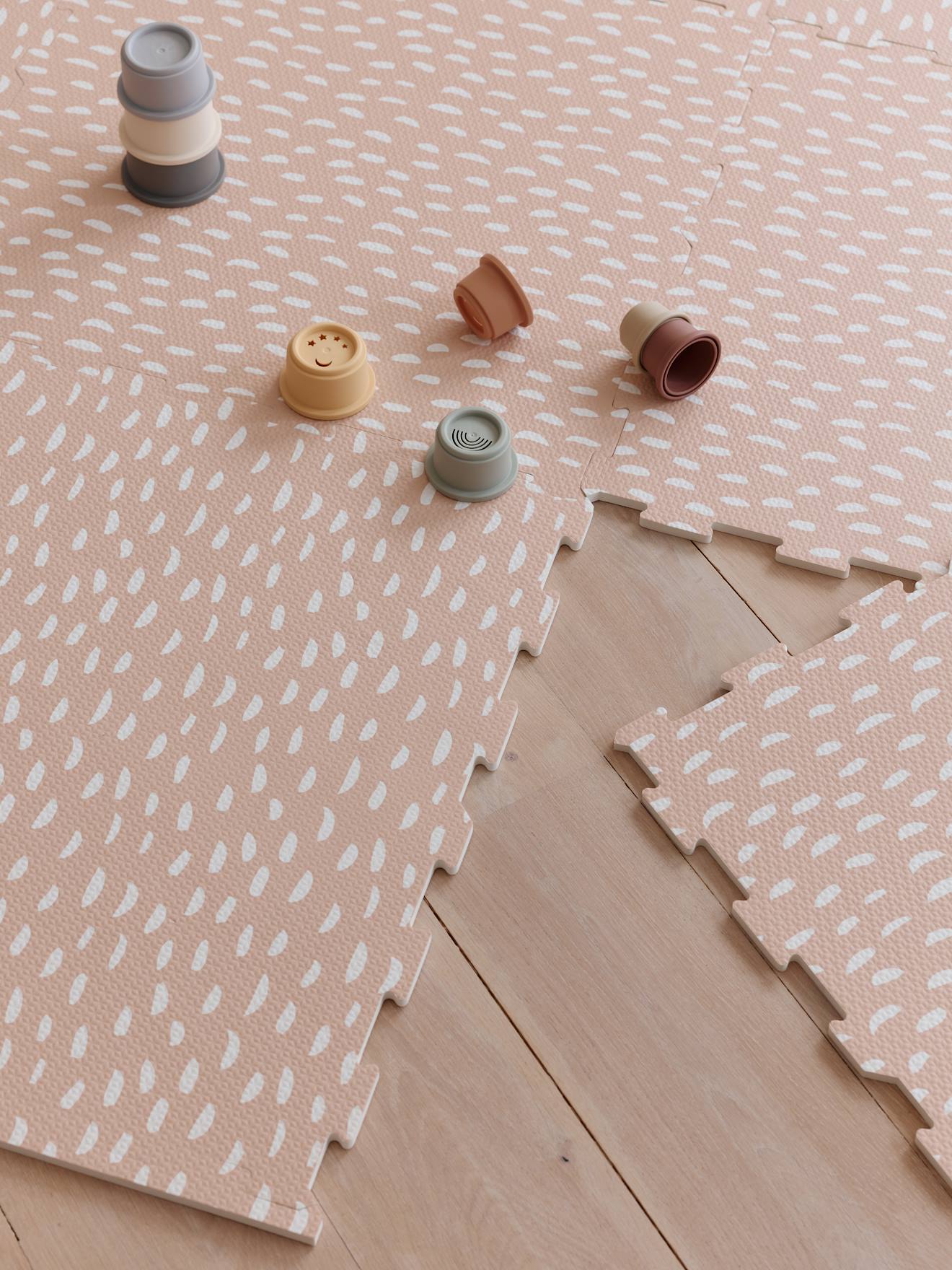 Large 9 Tile Foam Mat rose