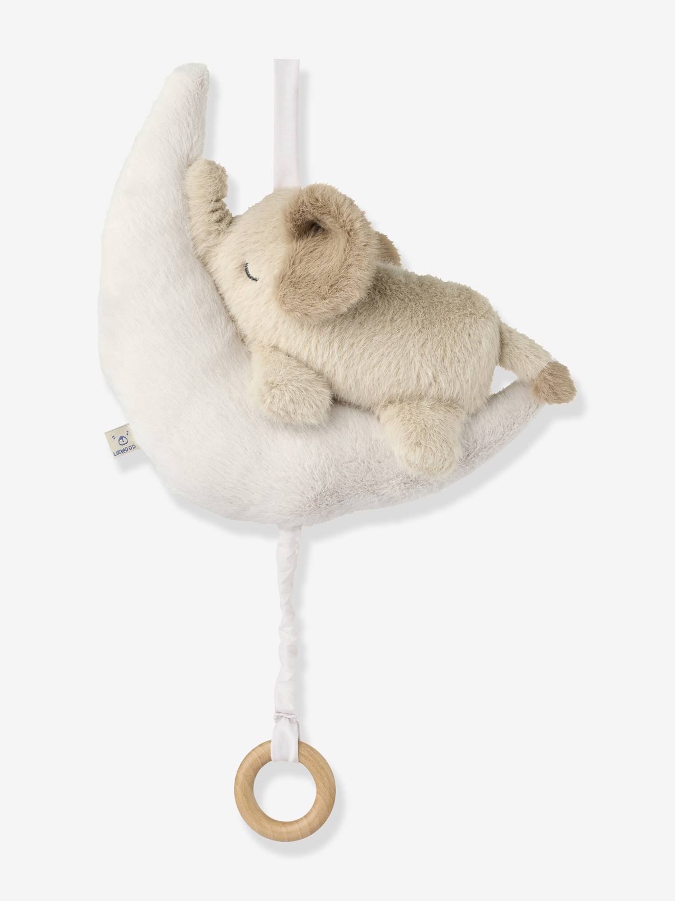 LIEWOOD Mandy elephant musical cot mobile ecru
