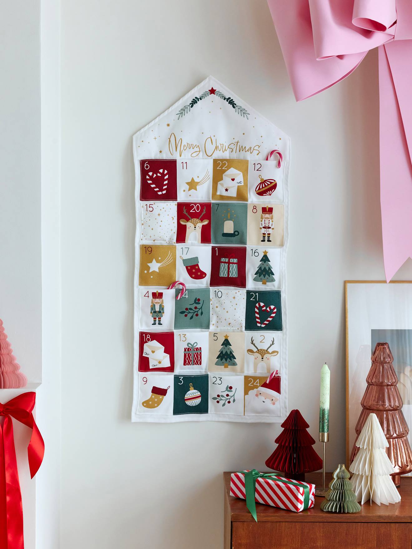 Merry Christmas Advent calendar printed