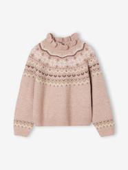 Girl's jacquard jumper with sparkly details