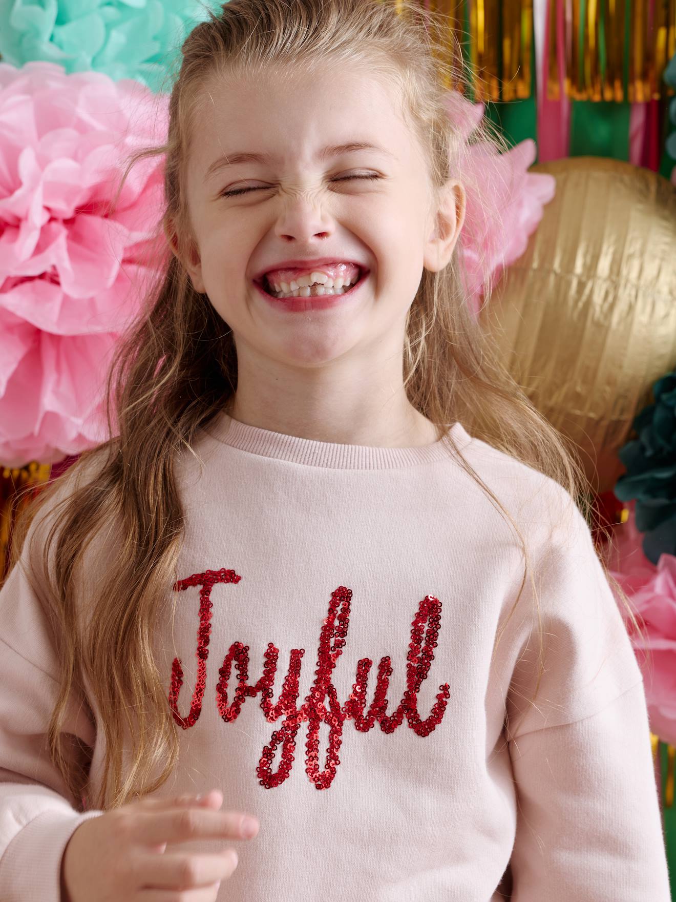 Christmas Sweatshirt with Sequinned Message