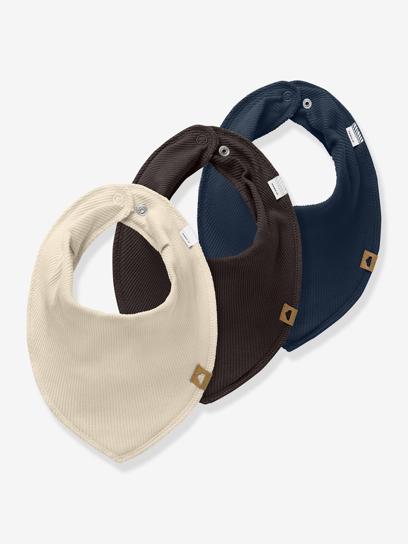 Set of 3 Scarf Bibs for Boys