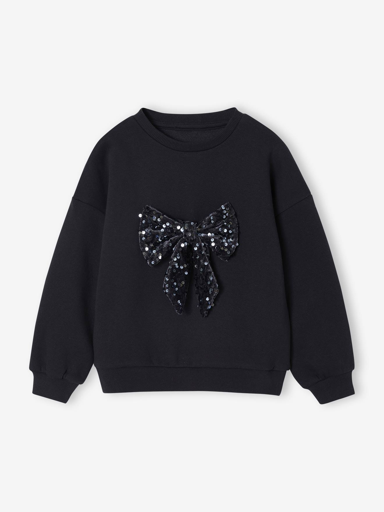Christmas Sweatshirt with Sequinned Bow