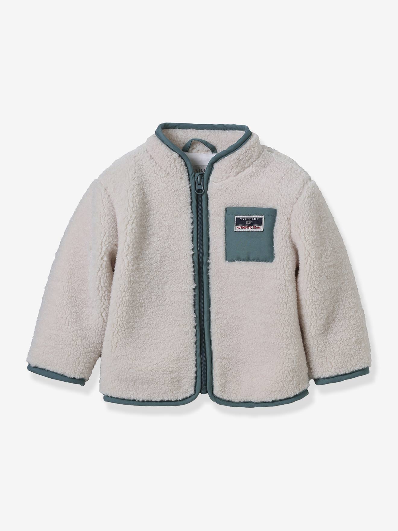 Baby CYRILLUS sherpa cardigan ecru