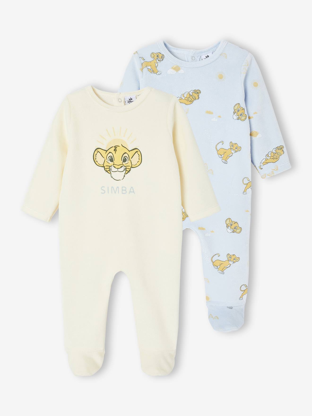 Disney® Lion King Velour Sleepsuits sky