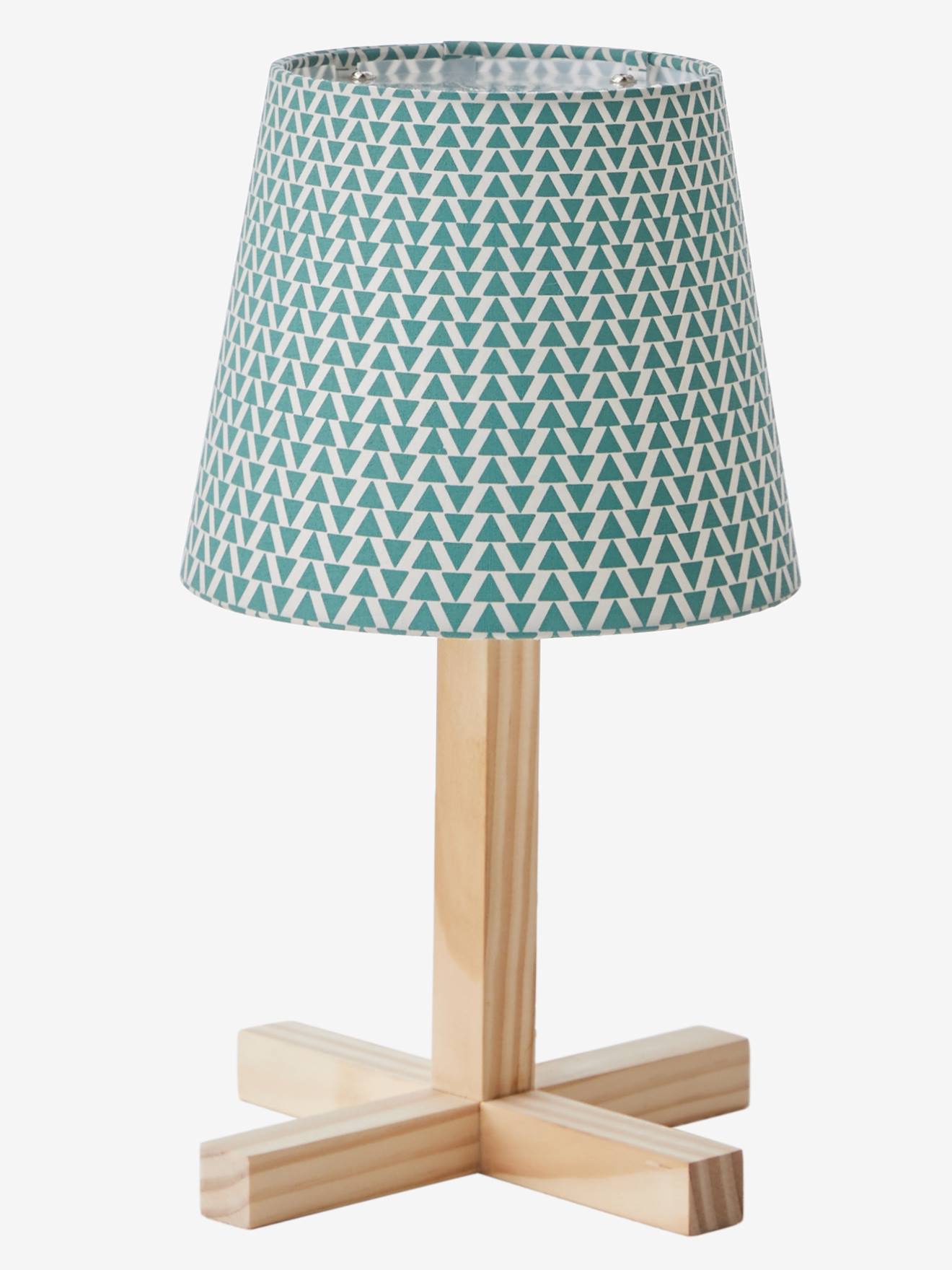 Bedside Table Lamp - green medium all over printed, Bedding & Decor