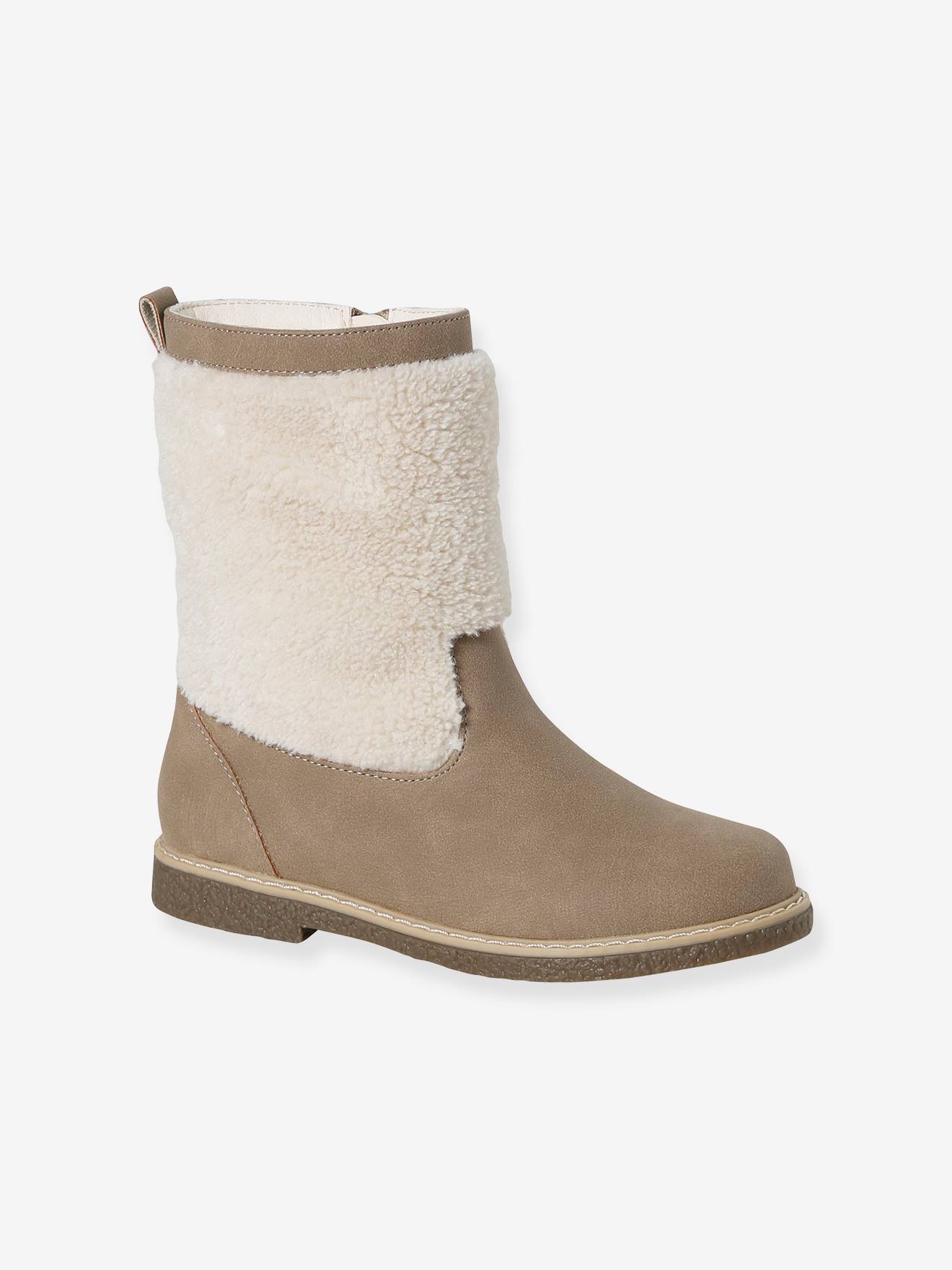Zip-Up Faux-Fur Lined Boots