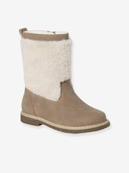 -Zip-Up Faux-Fur Lined Boots for Girls