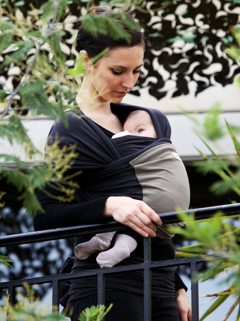 L'Originale Baby Wrap Carrier, JE PORTE MON BEBE light grey, Nursery