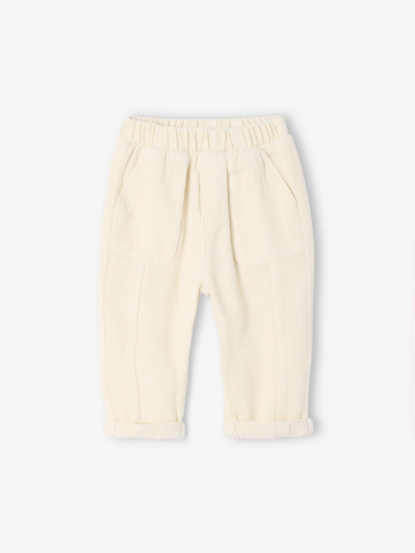 Baby trousers in twill ecru