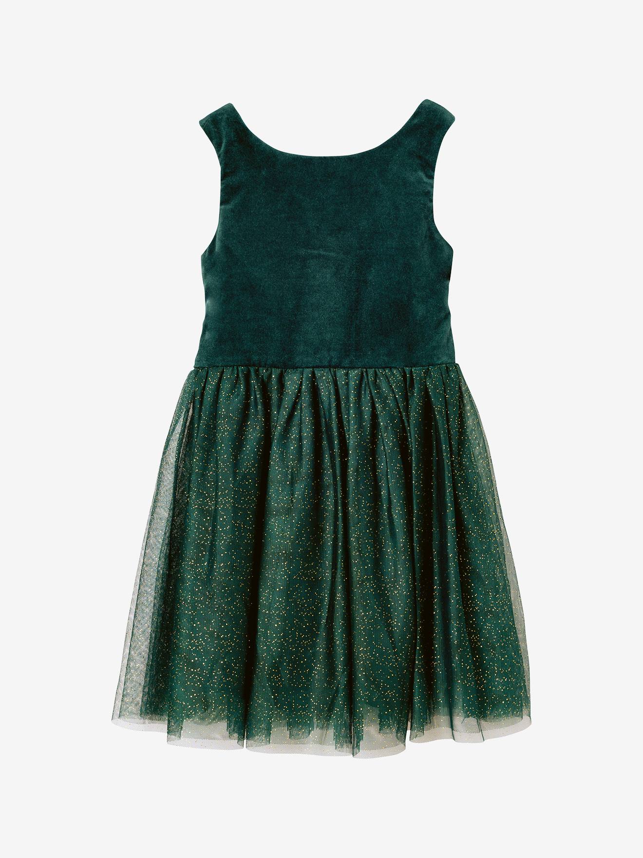 Christmas Special Dress in Velour & Sparkling Tulle
