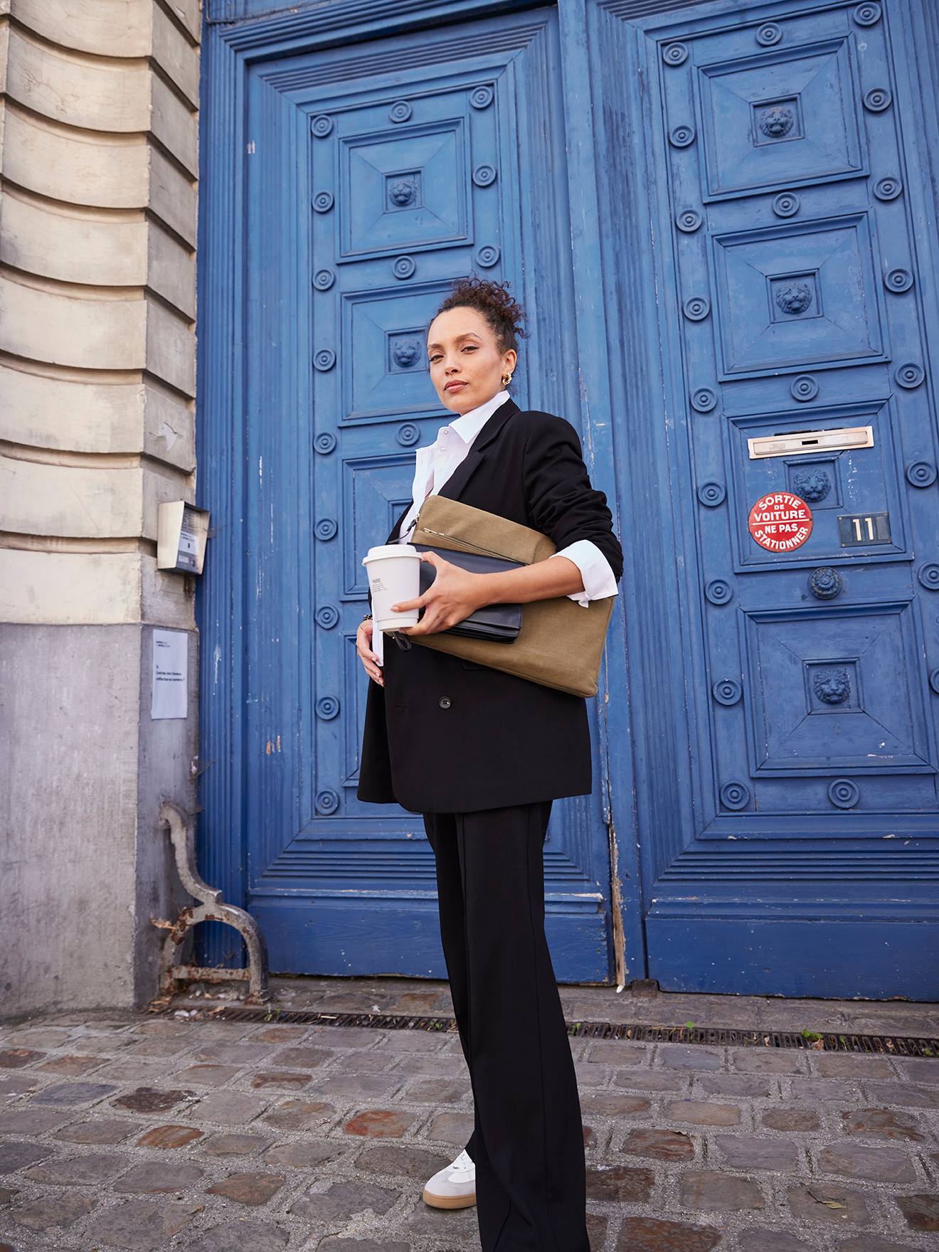 Wide-leg ENVIE DE FRAISE maternity trousers with a tailored feel