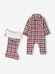 Baby-Pyjamas-Chequered Jumpsuit + Socks Set for Newborns