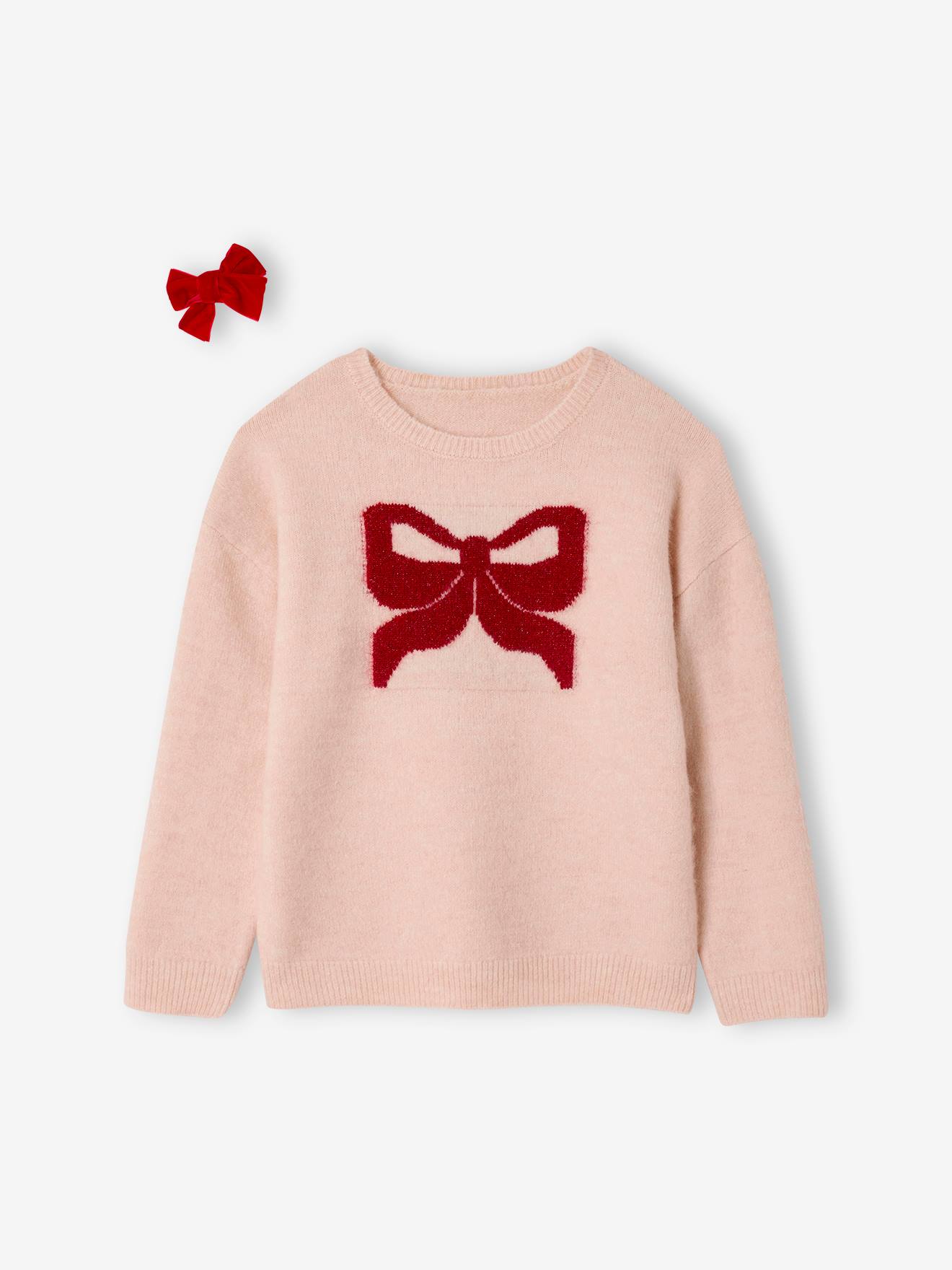 Christmas Gift Box with Jacquard Knit Reindeer Jumper + 2 Scrunchies