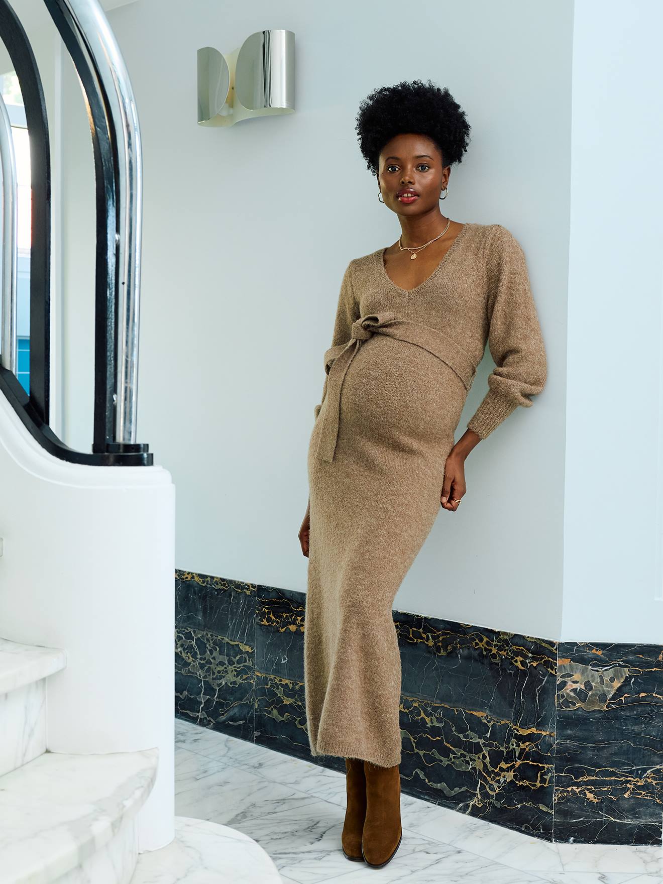 Marl Knit Maxi Dress