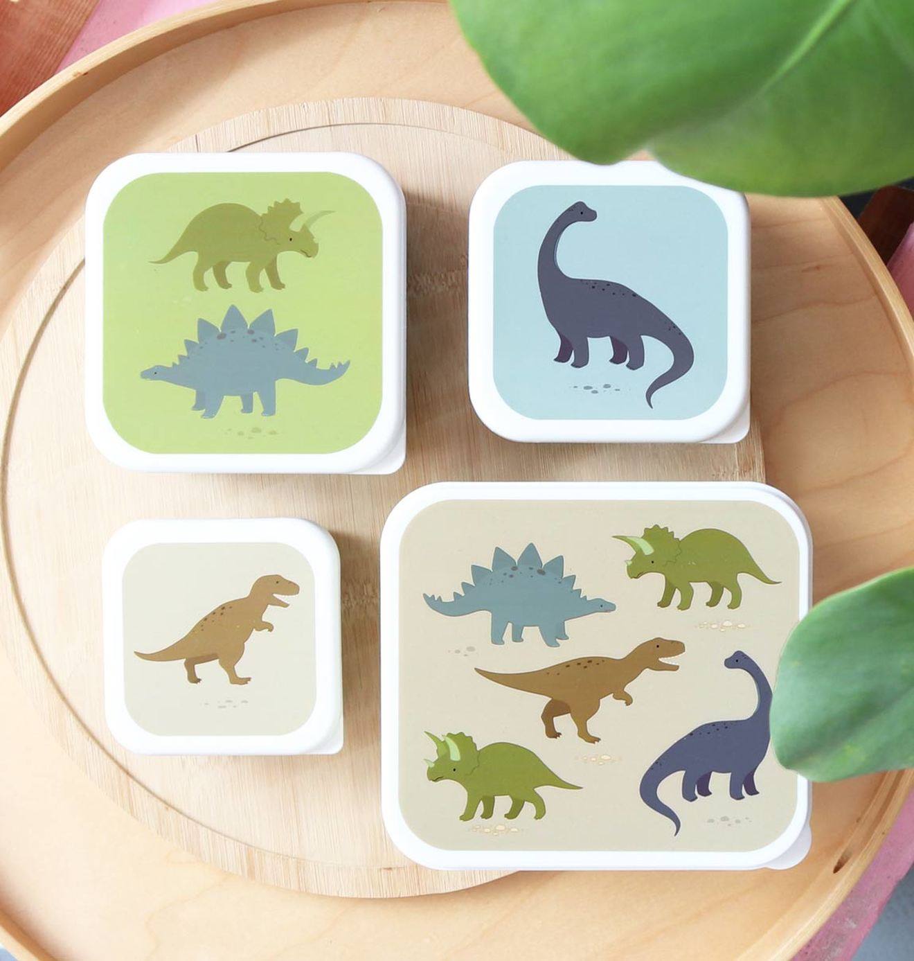 Set of 4 DINOS Lunch Boxes for Boys