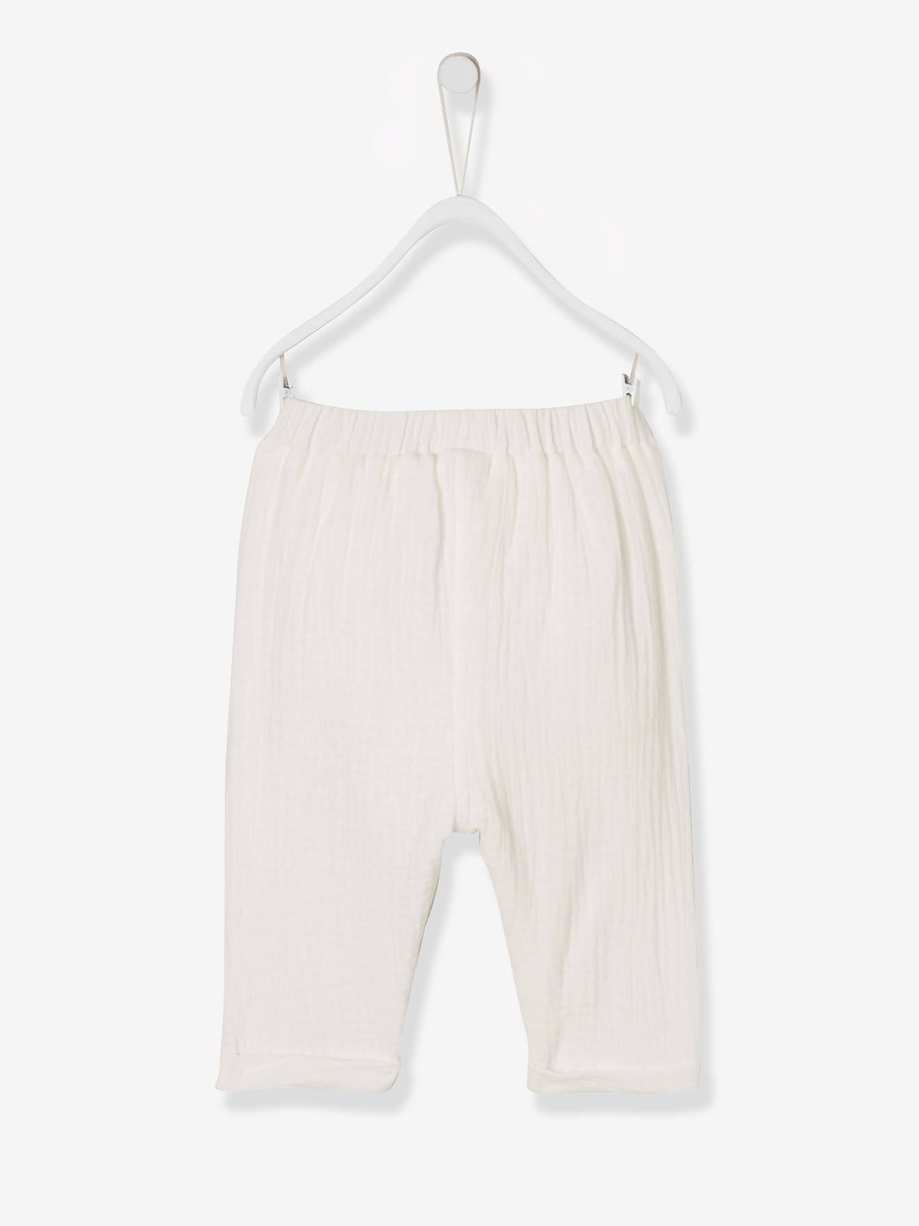 cotton seersucker harem jumpsuit baby