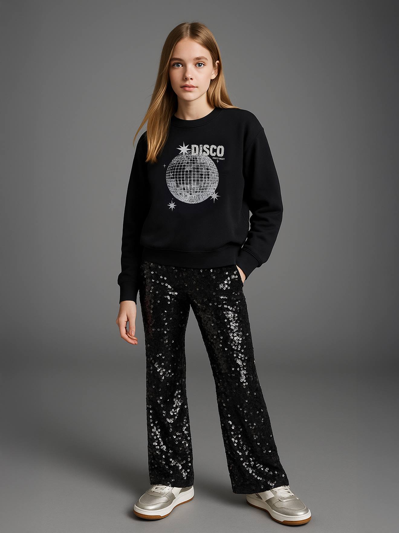 Girls' sequin trousers