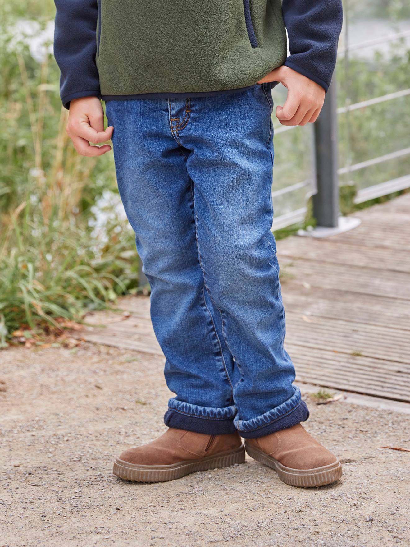 Fleece-Lined Denim Jeans