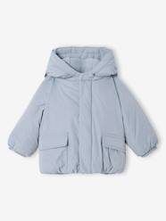 -Lightweight jacket with polar fleece lining and hood