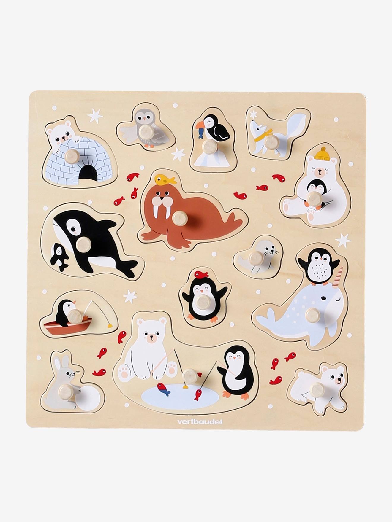 FSC® wooden ICE FLOE button puzzle wood