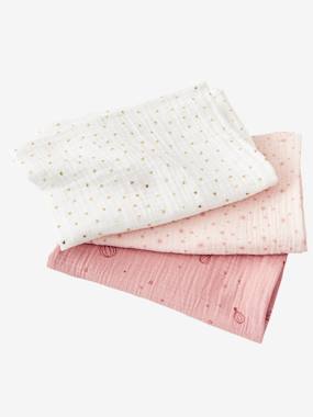 Pack of 3 Muslin Squares in Cotton Gauze print